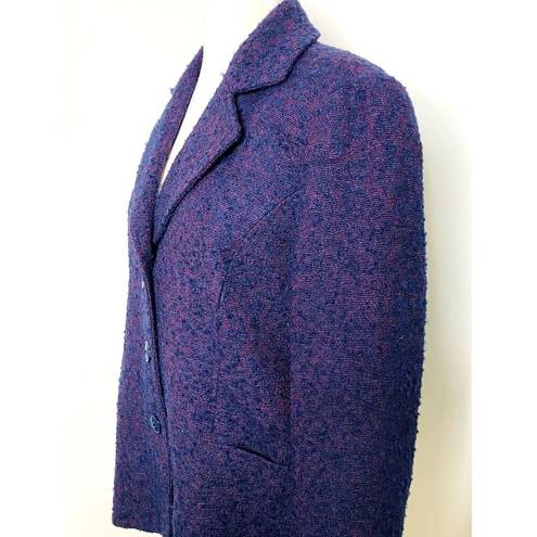 Coldwater Creek  Blazer Career Tweed Purple Jacket Sz P14