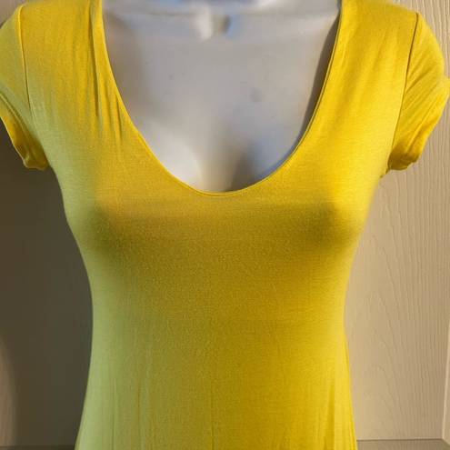 See You Monday  Los Angeles Women’s Midi Knit Yellow Bodycon Dress Size Small‎