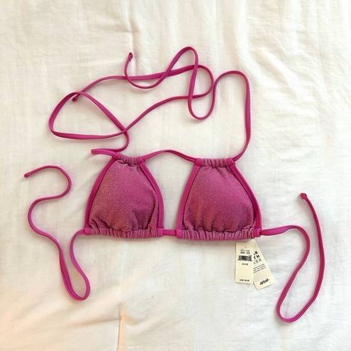 Aerie  sparkly pink bikini top
