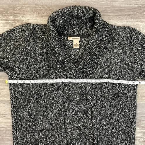 DKNY Gray Heather Knit Short Sleeve Cross Over V-Neck Pull Over Sweater Size M