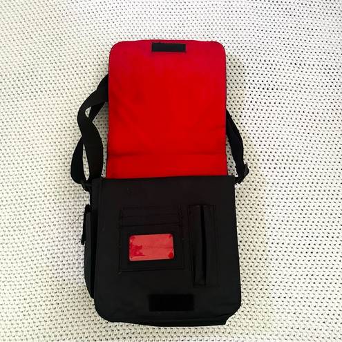 Equipment B.U.M  Black American Flag Flap Over Crossbody Slim Utility Messenger