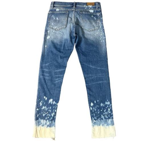 Polo  Ralph Lauren Paint Bleach Splatter The  Tompkins Skinny Jeans Size 28