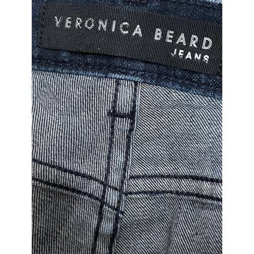 Veronica Beard  Carolyn Baby Boot Size 25/0 Midnight Blue Tux Ribbon Stripe Crop