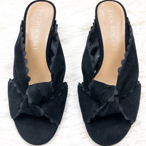 Jack Rogers  Holly Suede Mule Black size 6