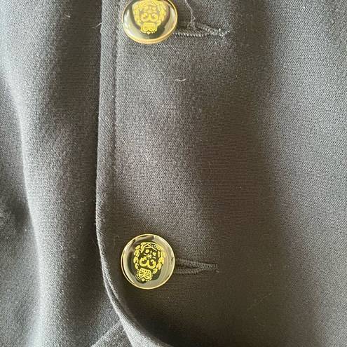 CAbi  12 Black Button Up Blazer With Gold Buttons