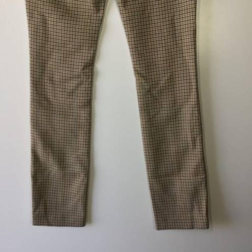 ALC Frank ALC edwin glen checkered high rise slit hem dressy pants Brown