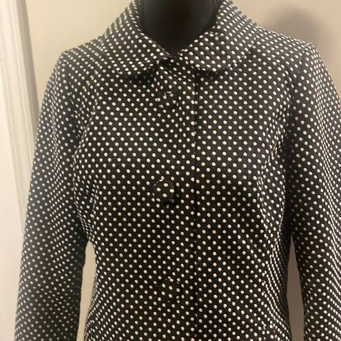 LC Lauren Conrad  Black Coats, 
Polka Dot Trench Coat