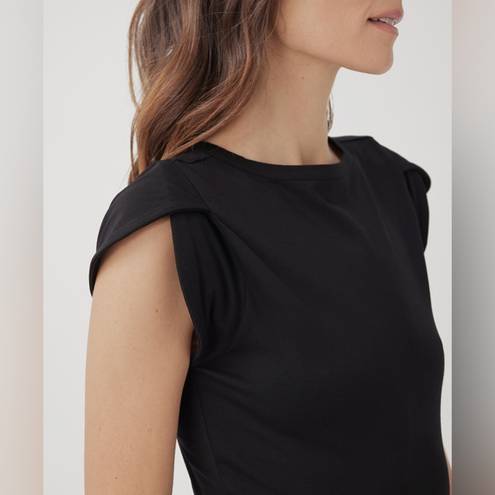 Petal Pact • Black Fit & Flare  Sleeve Dress