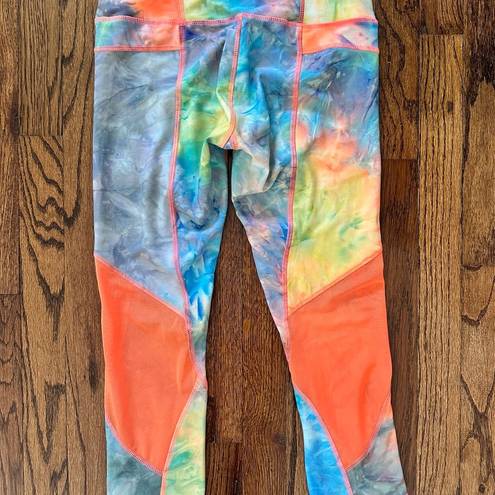 ABS Allen Schwartz NWOT Women’s ABS Neon Leggings Sheer Side&Back