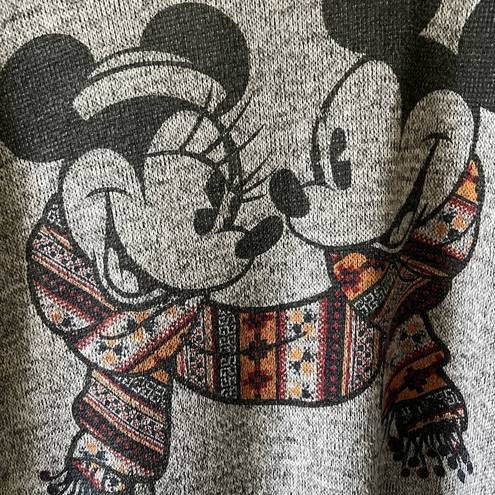 Disney  Parks Mickey and Minnie holiday long sleeve lightweight oversize sweater