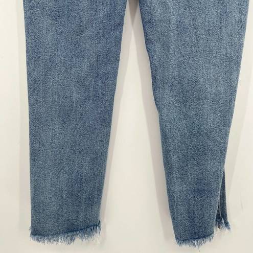 Cello  Straight Destroyed Jeans Blue Denim Frayed Hem Stretch Junior's Size 5