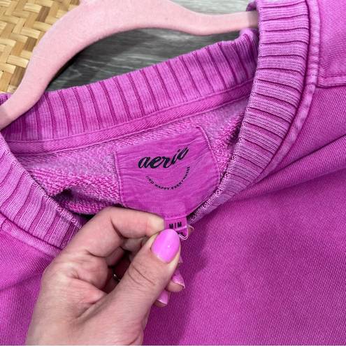 Aerie  down to earth crewneck sweatshirt in pink