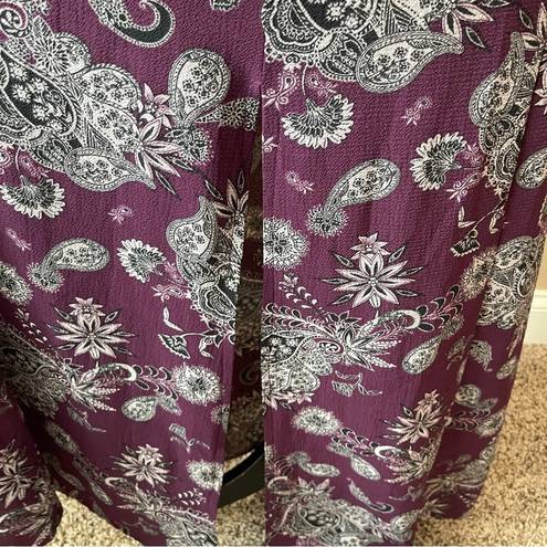 Charlotte Russe  | Plum Purple Floral Maxi Dress Sz M