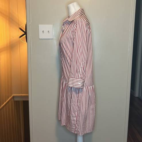 Tuckernuck  Red/White Stripe Button Down Shirt Dress New Size Extra Small XS