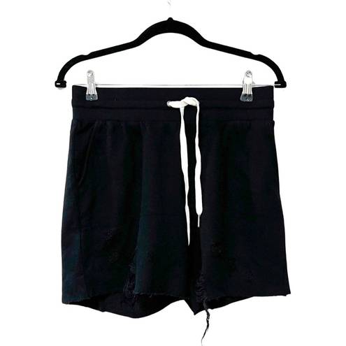 n:philanthropy NWT  Coco destroyed distressed sweat shorts in vintage black Sz S