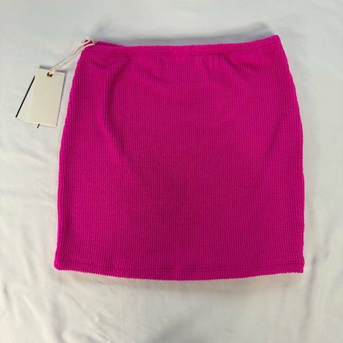 Good American  Hawaiian Pink Size 1/2 S/M Always Fits Swim Mini Skirt Cover Up