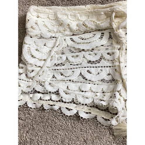 PilyQ New.  ivory lace coverup shorts. Retails $144.  XS/S