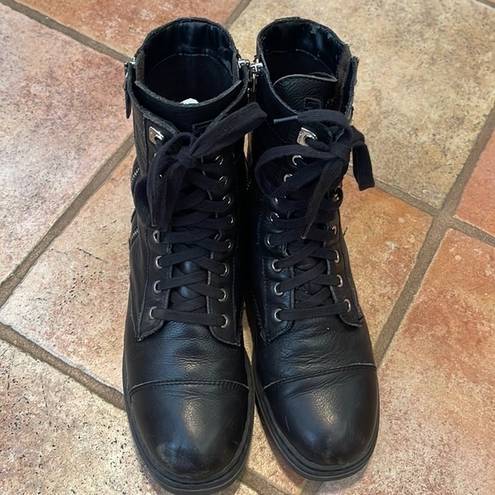 DKNY  ROUX COMBAT BOOTS BLACK