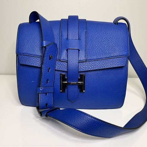 Halston Heritage structured satchel shoulder bag in blue