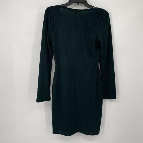 The Row NEW A Forest Green Ribbed Square Neck Mini Dress Size Small S