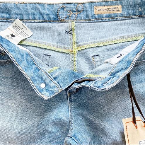 Chip & Pepper Vintage  Shorts Light Wash Denim Y2K Bermuda Jean Size 7 Junior NWT