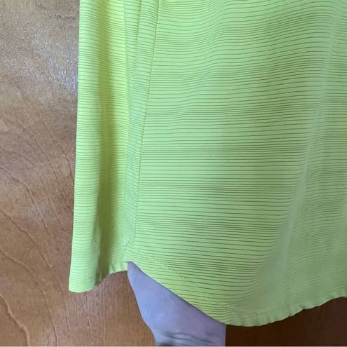 Zyia  Active Subtle Stripe Long Sleeve Tee Size Medium Neon Yellow