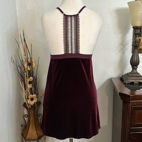 Bordeaux Etam Velvet Cgemise  Grenat Red Slip Size Small