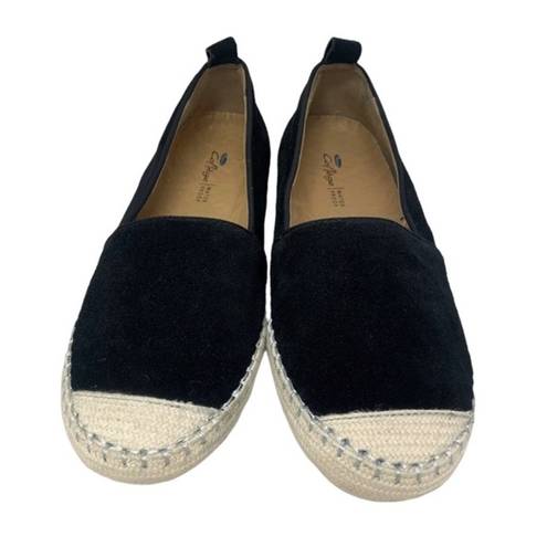 AQUA  College Blink Waterproof Espadrilles Black Suede Size 7.5