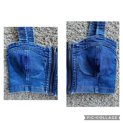 Kirra Denim Chambray Zippered Corset Sz M