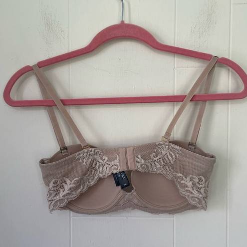 Natori  Beige Padded Demi Lace Bra ~ EUC Women’s Size 34B