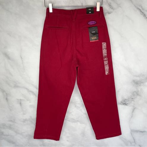 Vans NWT  Curren X Knost Chino Casual Trouser Pants Retro Skateboarding Red 26