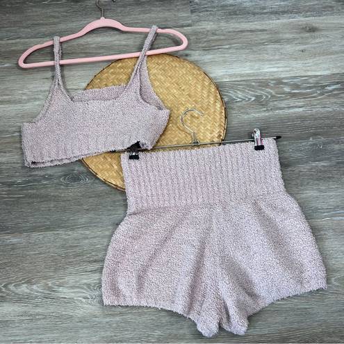 Urban Outfitters  out from under pink fuzzy lounge two piece set