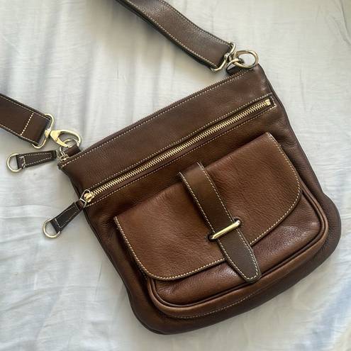 Roots  Canada Genuine Leather Bag Satchel Detachable adjustable strap crossbody