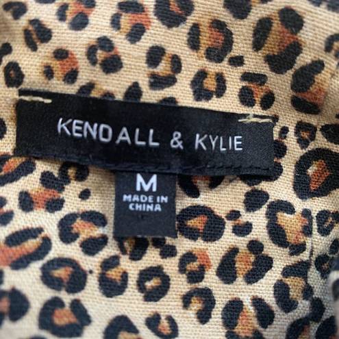 Kendall + Kylie  Dress Animal Leopard Print Sleeveless Spaghetti Strap Bodycon