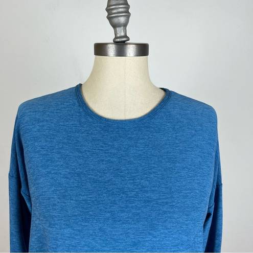 Beyond Yoga  Blue Heather Tie Back Long Sleeve