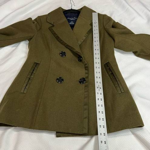 American Eagle  Green Wool Blend Anchor Buttons Thick Blazer Jacket