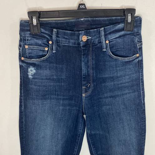 Edge Mother high waisted looker ankle fray jeans in close to the  wash size 25