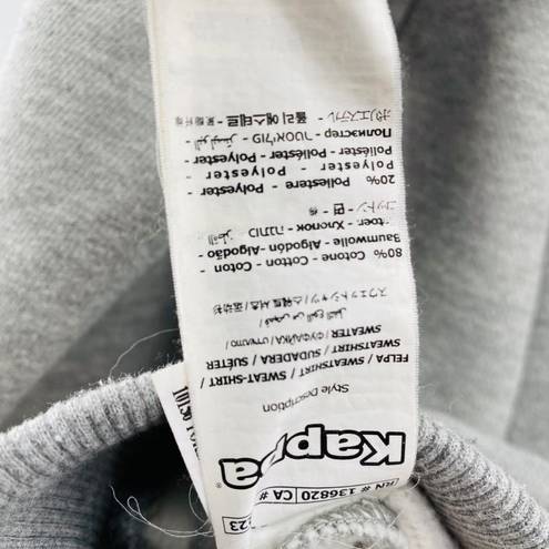 Kappa  x Gosha Rubchinskiy Logo Streetwear Hoodie Grey Size Small Kangaroo Pocket