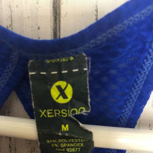 Xersion  Womens Blue Racerback Tank Sz M