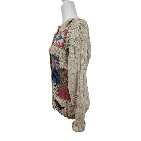 Northern Reflections Vintage  Seasons Fall Spring Knit Cable Cardigan Sweater