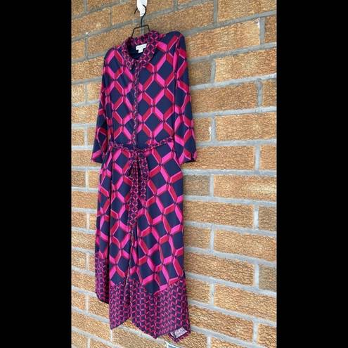 Monsoon  Gabby Geo Print Shirt Dress size 8