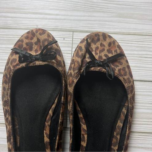 Gap   Women's Animal Print Bow Style Ballet Flats Sz 7