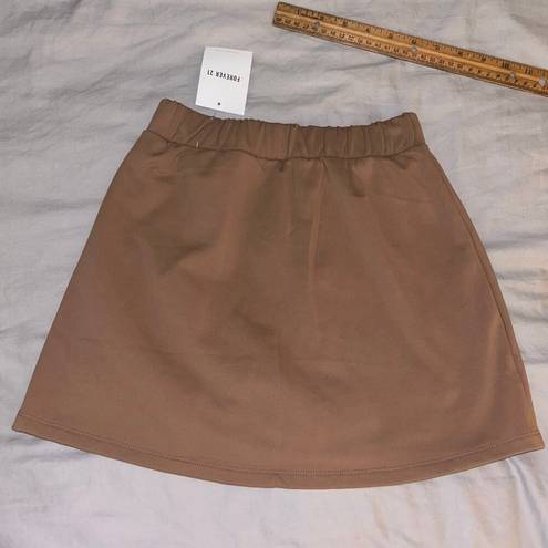 Forever 21 Active Skirt Tan, Front Slit Mini Skort