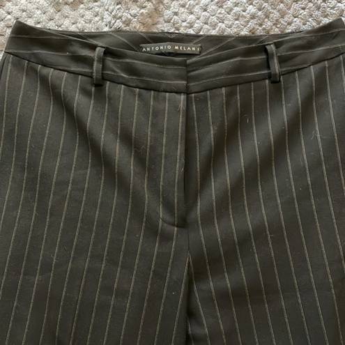 Antonio Melani  Black Striped Trousers Size 4 EUC INSEAM 32” #6952