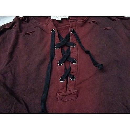 Vintage Havana  women's small burgundy Vintage pullover sweatshirt