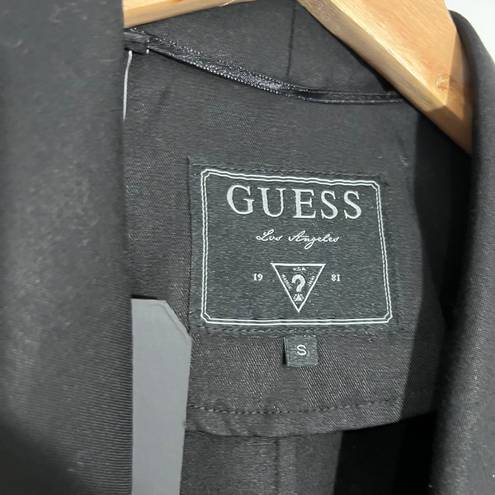 Guess Lyocell Drape Front Open Jacket In Black Size Small