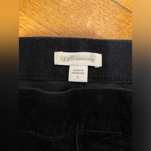 J.Jill  Women's Size L Black Corduroy Straight Leg Jeans