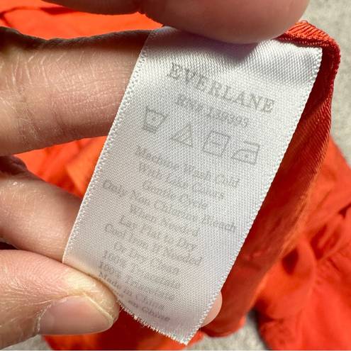 Everlane  The Japanese GoWeave Light V-Neck Dress in Orange Size 8