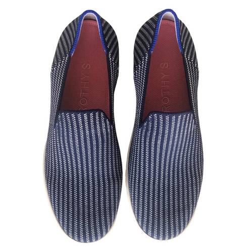 Rothy's  Riviera Pinstripe Shoes Womens 7.5 Blue Stripe Slip On Retired Rothy’s