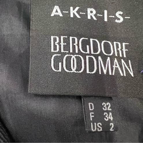 Akris  Bergdorf Goodman Black Leather Trim Moto jacket